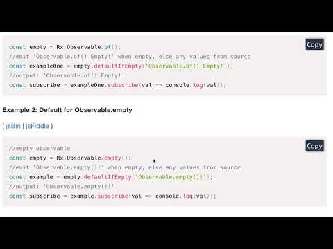 RxJS 035 - defaultIfEmpty( ) and every( )