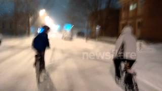 preview picture of video 'Snow Biking Lafayette, IN, USA'