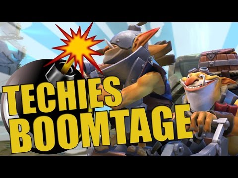 Techies BOOMTAGE! With Added RAMPAGE - DotA 2