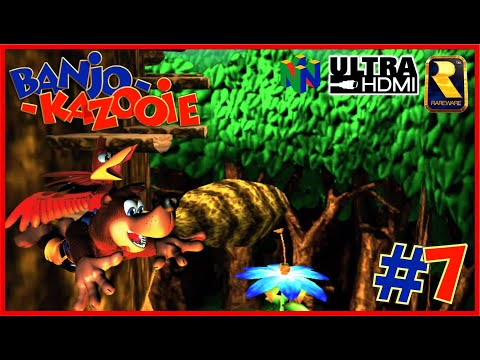 BANJO-KAZOOIE 100% Walkthrough N64 UltraHDMI Part 7 CLICK CLOCK WOOD 100% Collectibles