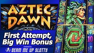 Aztec Dawn Slot - Two Free Spins Bonuses, Big Win in First Attempt