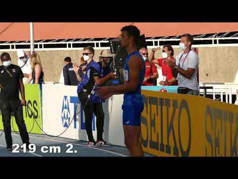 Massimiliano Luiu (ITA) 217 cm SILVER MEDAL High Jump World U20 Championships! Nairobi 2021