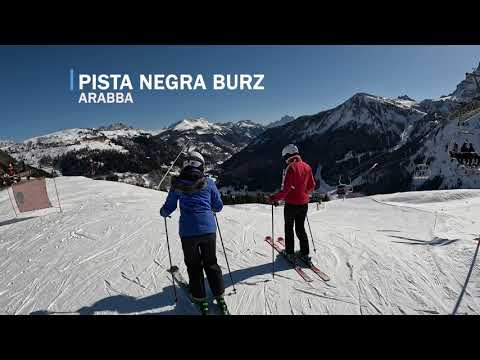 Pista negra Burz (Arabba - Dolomitas). Febrero 2023.- 4K