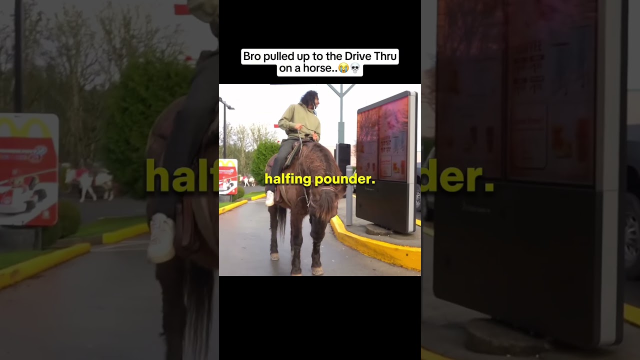 I Took a Horse to A Drive Thru! #foryou #viralvideos #shorts #funny #comedy
