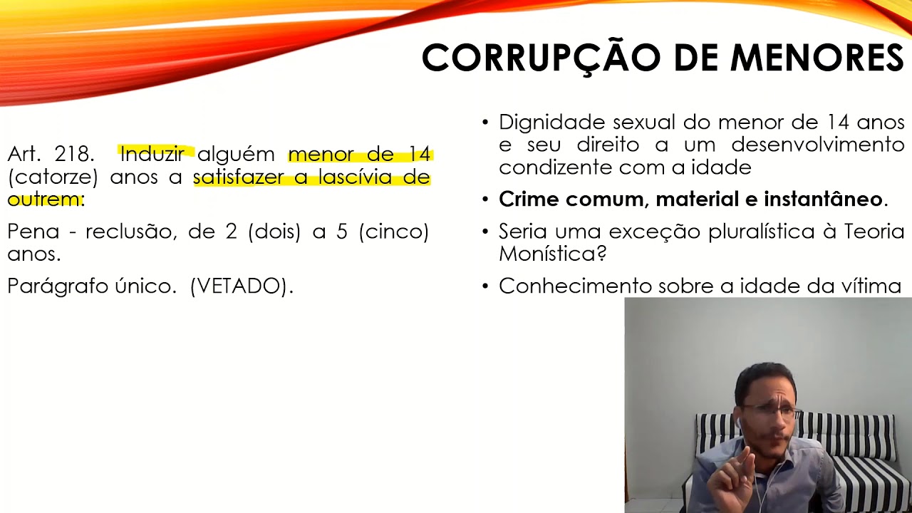 O QUE É CORRUPÇÃO DE MENORES?