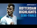 Rublev vs Tsitsipas; Coric vs Fucsovics | Rotterdam 2021 Semi-Final Highlights