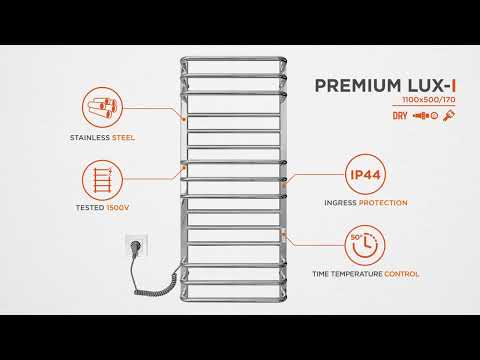 Электрический полотенцесушитель Mario Премиум Люкс-I TR 2.2.1410.03.P (4820111356829, 1100x500, хром/сатин/белый глянец/черный матовый/золото/бронза, универсальный, с таймером)