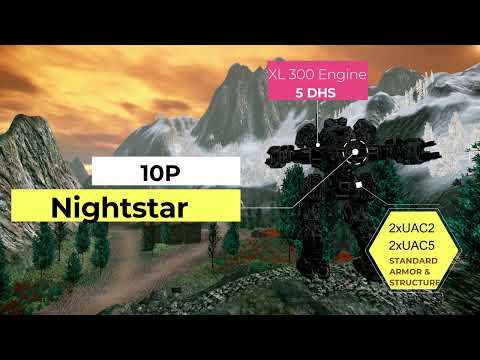 Mechwarrior Online Spotlight; Nightstar 10P; 2xUAC2, 2xUAC5