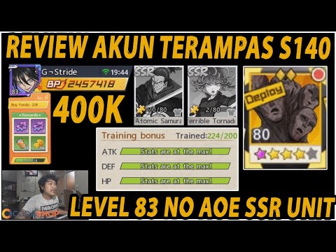 🔥🔥REVIEW AKUN TERAMPAS DI S140 TAPI LUCKY ANAK IBLIS!! - ONE PUNCH MAN:The Strongest