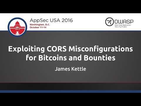 Image thumbnail for talk Exploiting CORS Misconfigurations for Bitcoins and Bounties