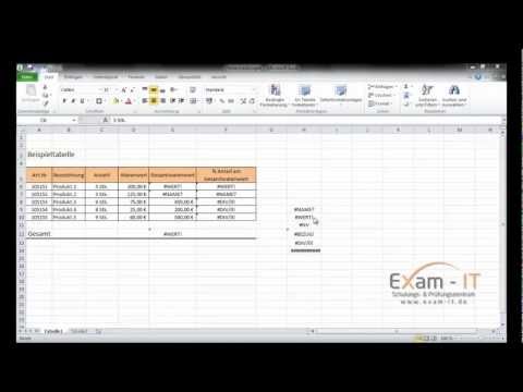 Excel 2010 Grundwissen Fehler finden und beheben
