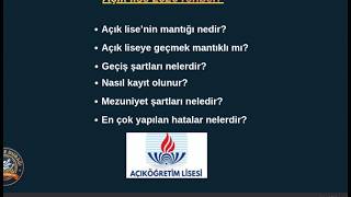 AÇIK LİSE REHBERİ 2026 | AÇIK LİSE HAKKINDA HERŞEY