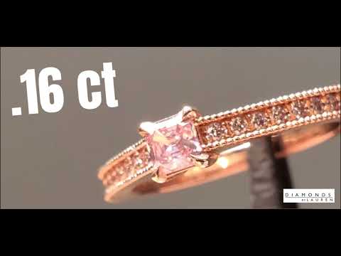 0.16 intense Pink Diamond Ring R5279