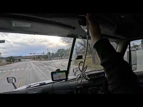POV view 5k Driving Semi Truck