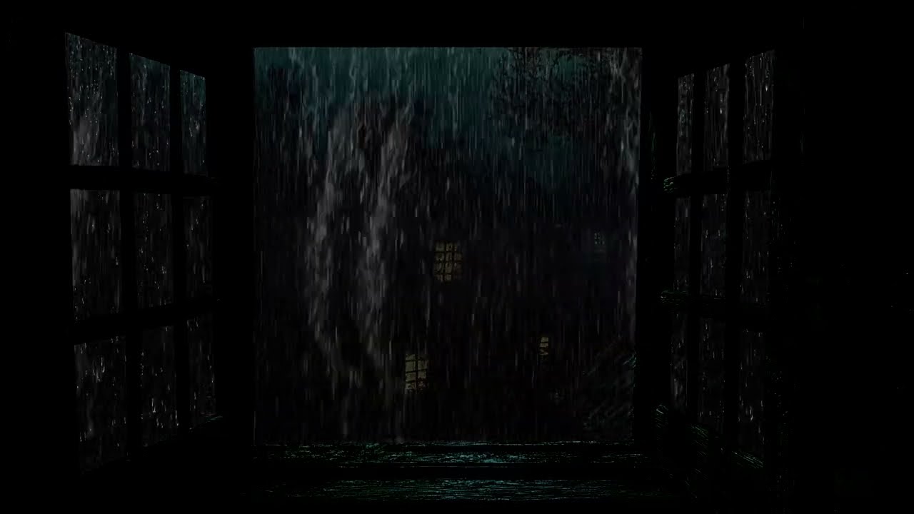 Soothing Rain Sounds in a Dark Room 🌧️ | Perfect for Sleep, Study, Meditation, and Deep Relaxation