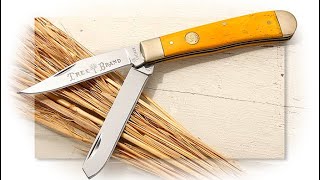 The Boker Tree Brand Trapper In Yellow Bone.