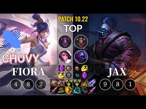 DRX Chovy Fiora vs Jax Top - KR Patch 10.22