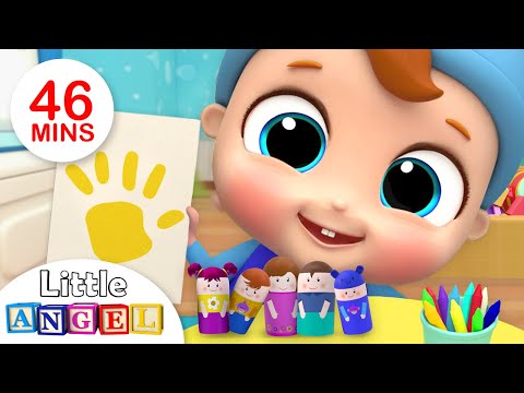 Finger Family Song with Colors +More Nursery Rhymes by Little Angel