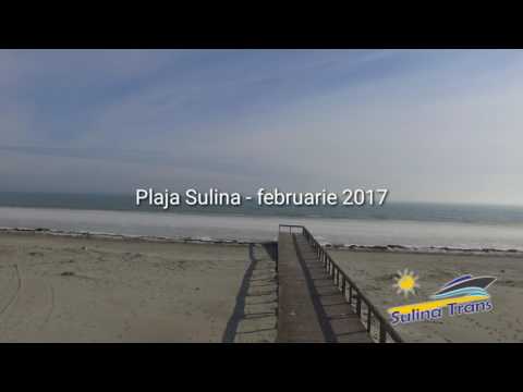 Plaja Sulina - filmare aeriana (februarie 2017) full HD