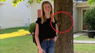 Мама сфотографировала дочку перед школой, но когда пригляделась к фото то ЗАКРИЧАЛА от страха❗