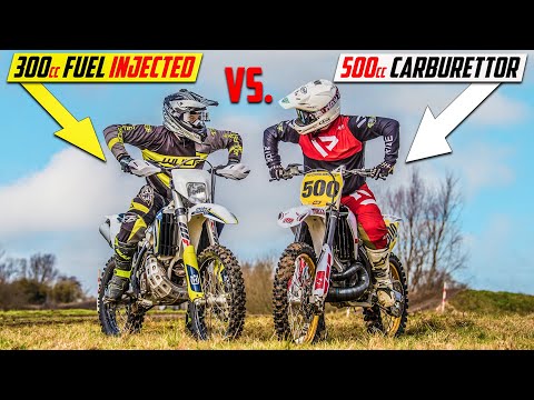 Fuel Injected 300cc 2 Stroke vs 500cc Two Stroke | Dirt Bike Shoot Out!