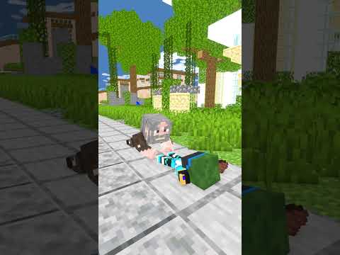 Baby Zombie and Gift of God 😂😂😂-   -monster school #minecraft  #shorts
