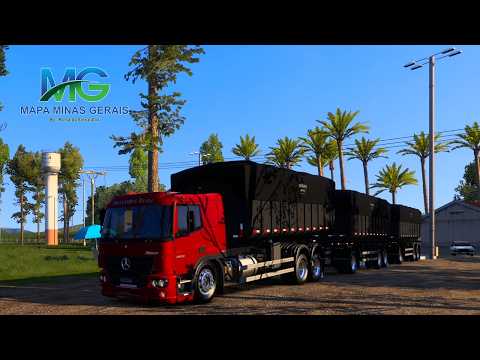 ETS 2: Mapa Minas Gerais | MB Atego 2426: De Santo Antônio do Monte para Bom Despacho