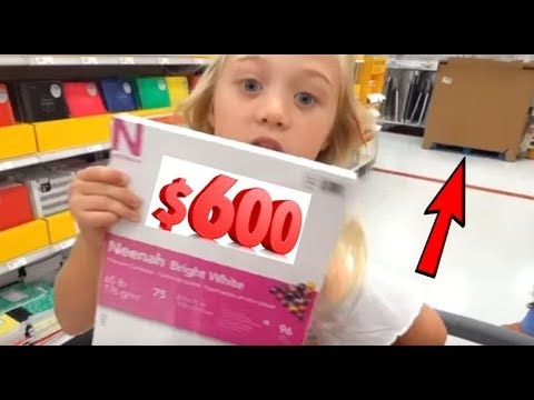 6 Year Old Everleigh Goes School Shopping In Alphabetical Order 600$
