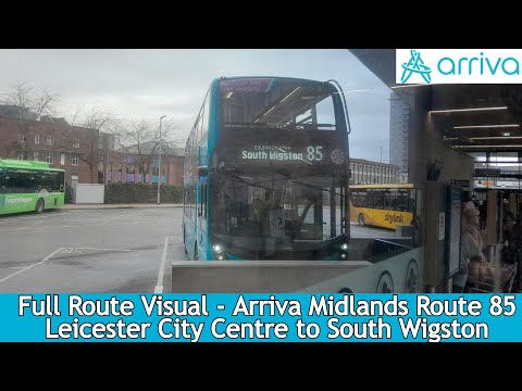 FULL ROUTE VISUAL - Arriva Midlands Route 85 - Leicester to South Wigston l 4557 YX72 OEA