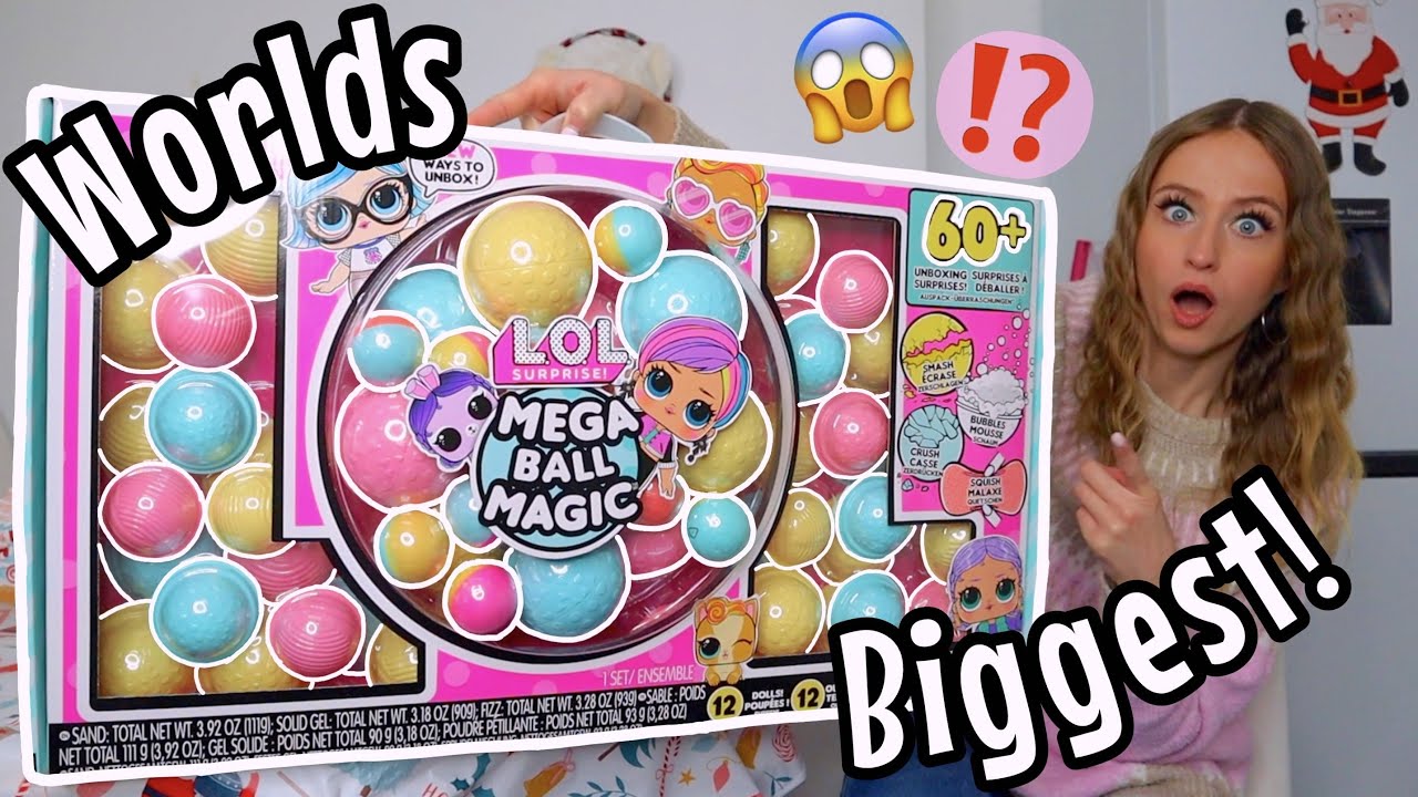 ASMR UNBOXING THE *WORLD'S BIGGEST* MYSTERY ADVENT CALENDAR!!😱🎁L.O.L MEGA BALL MAGIC (60+ BALLS!🫢⁉️)