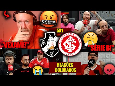 REAÇÕES dos COLORADOS - VASCO 5X1 INTERNACIONAL - BRASILEIRÃO 2025 - REACT VAMOS RIR DO BALDASSO!