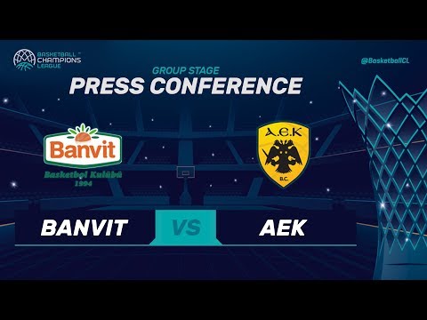 Banvit v AEK - Press Conference - Basketball Champions League 2017-18