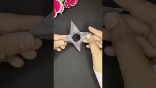 Ninja star boomerang paper craft 😱 / Paper Crafts ideas for kids #shorts #easycraftswithsabbo