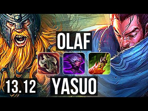 OLAF vs YASUO (TOP) | Rank 4 Olaf, 7 solo kills, 10/2/5, Dominating | NA Challenger | 13.12