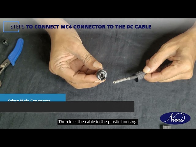 Connect rated wires in terminal box of solar panel & MC4 connectors
