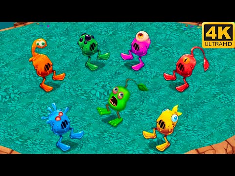 Prismatic Furcorn - all versions (My Singing Monsters: Dawn Of Fire) 4k