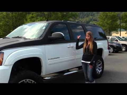 Virtual Walk Around Tour of a 2012 Chevy Suburban Rare Lifted  at Michaels Chevrolet of Issaquah p22
