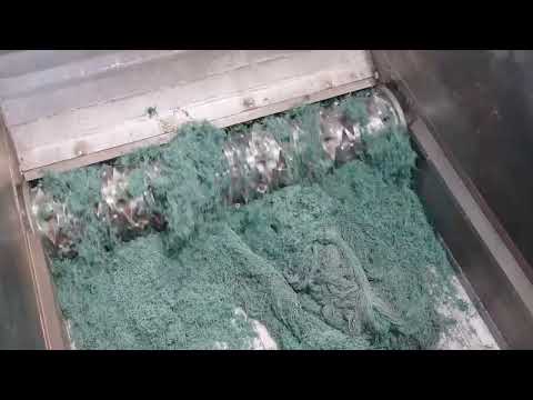 Fishing nets shredding machine Trial Run