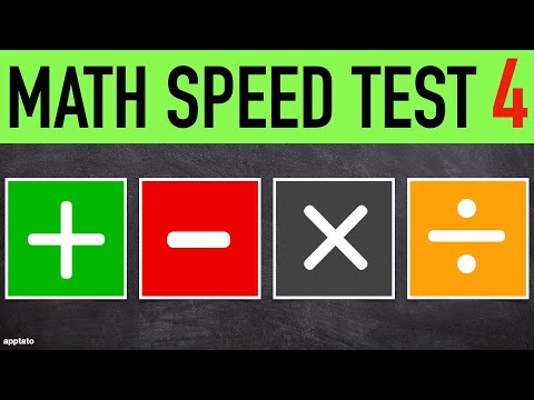 Math Speed Test #4 (25 Math Problems) - Addition Subtraction Multiplication Division Mental Math