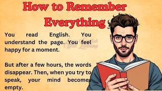 How to Remember Everything || Graded Reader || Improve Your English || Listen And Practice