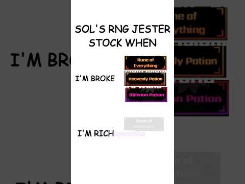 Sol's RNG Jester stock be like 😭💔 #solsrng