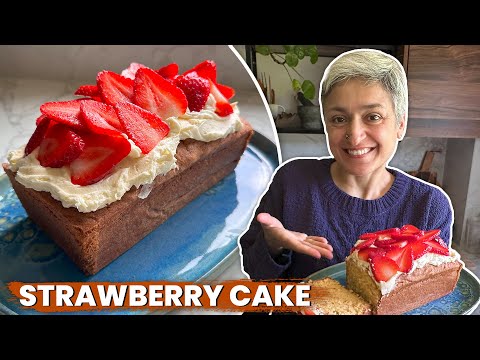 One bowl STRAWBERRY CAKE that you will make again and again!