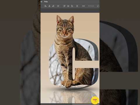 Photoshop Tutorial: 3D Letter Manipulation with Clipping Mask and Shadows #designdev3 #shorts #3d