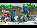 Cheap Vs Expensive Snowmobile Mountain Riding