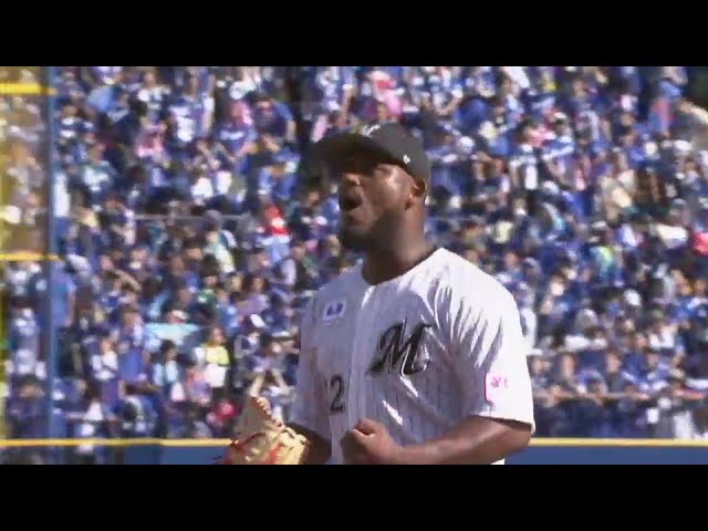 【7回裏】気迫の投球!! マリーンズ・メルセデス 変化球で打ち取り7回2失点の好投!!  2024年6月16日 千葉ロッテマリーンズ 対 中日ドラゴンズ