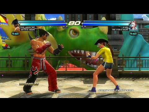 51_2 Jin y Devil Jin (Dante sk17) vs Kunimitsu y Yoshimitsu - Tekken Tag 2 - PS3 Offline