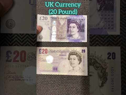 UK Currency (20 pounds) #worldcurrency #youtubeshorts #shorts