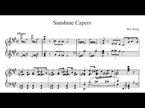 "Sunshine Capers" composition by Roy Bargy = Elliot Adams at piano