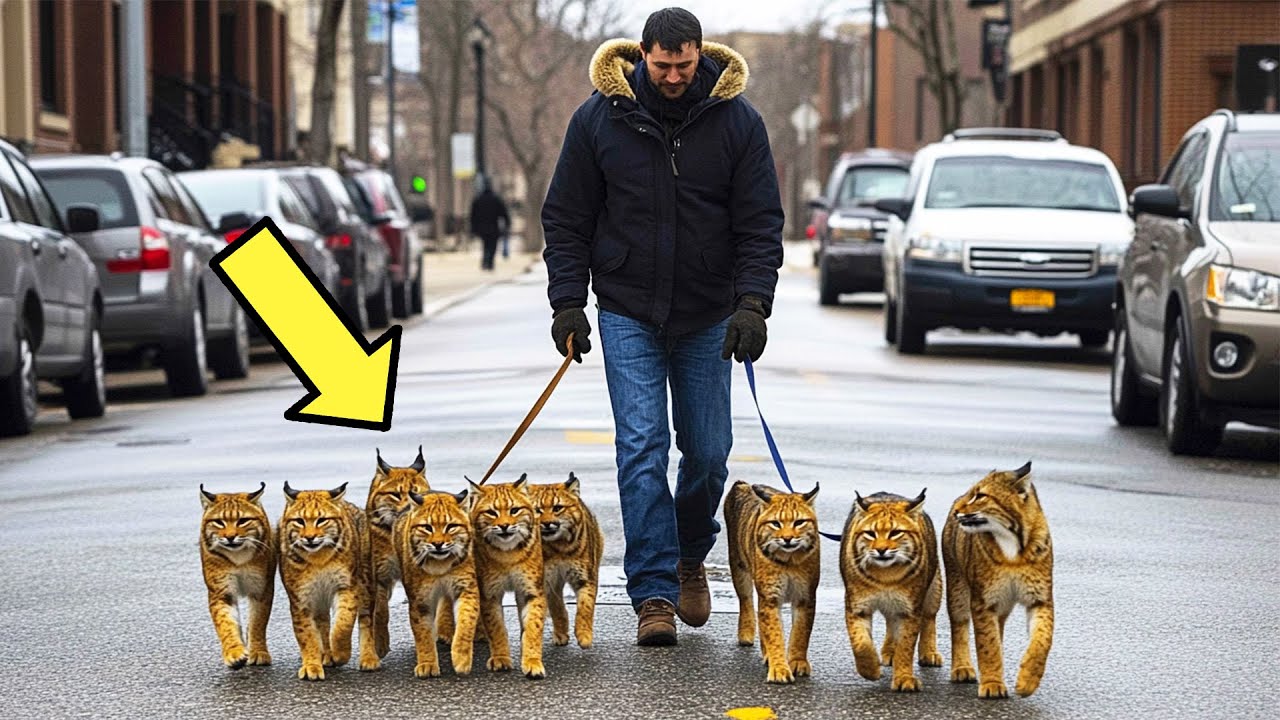 He Walked Around The City With A Whole Pack Of Bobcats Until People Found Out The Shocking TRUTH!