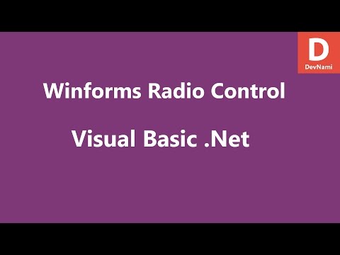 Visual Basic Net WinForms Radio Button Control